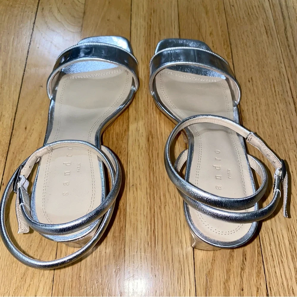 SANDRO Leather Sandals - Picture 8 of 11